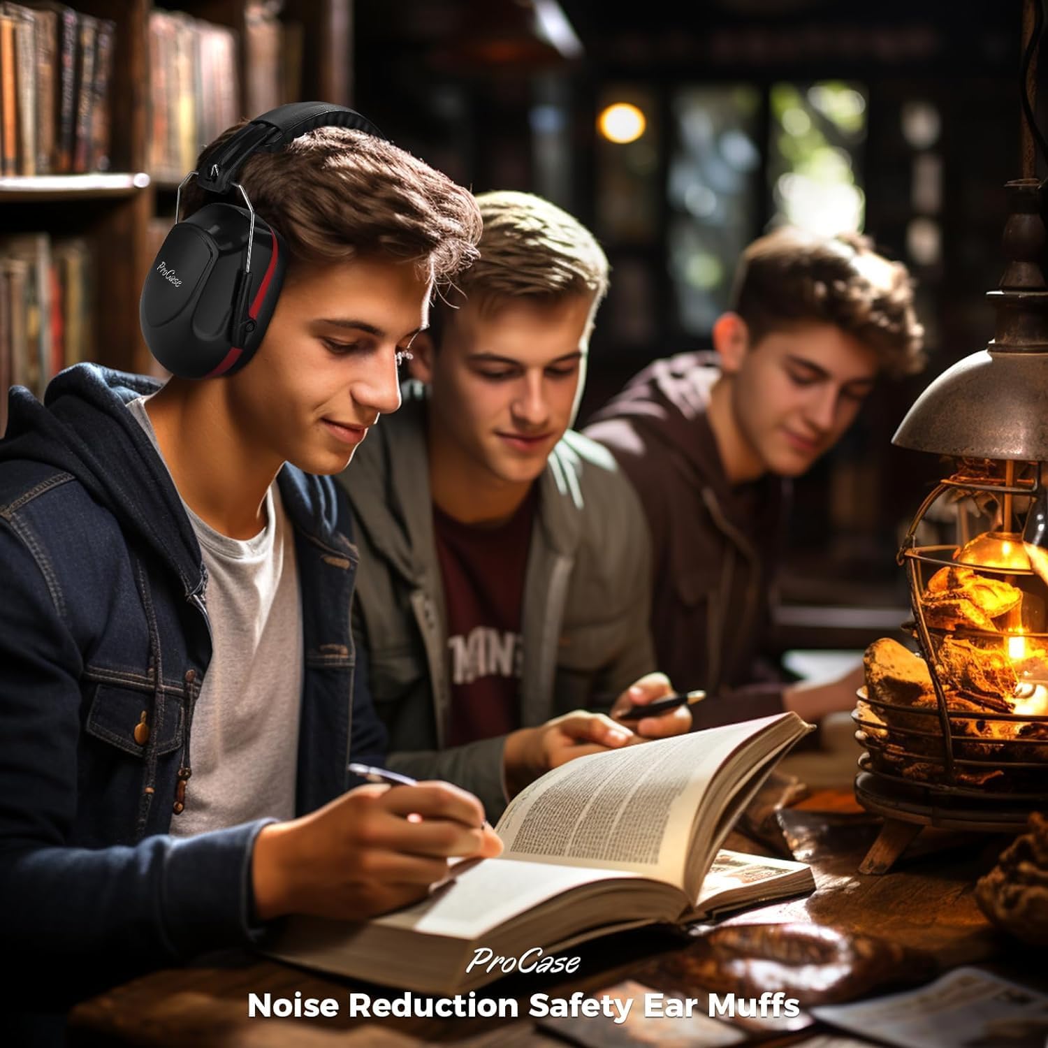 ProCase NRR 28dB Noise Reduction Ear Muffs, Foldable Adjustable Noise Cancelling Headphones - Image 4