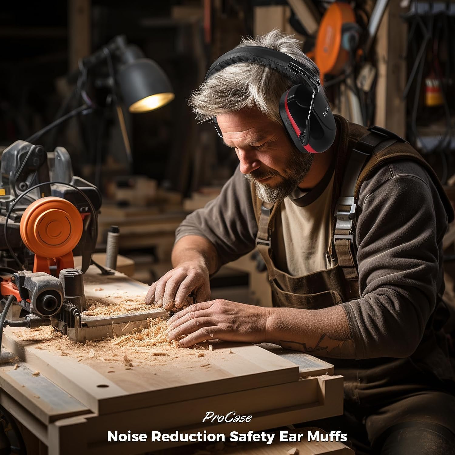 ProCase NRR 28dB Noise Reduction Ear Muffs, Foldable Adjustable Noise Cancelling Headphones - Image 6
